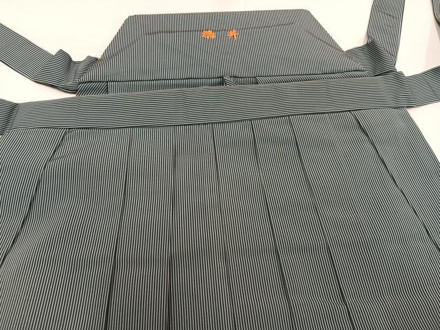 平和屋着物●男性　馬乗り袴　縞　正絹　逸品　AABE0781ph