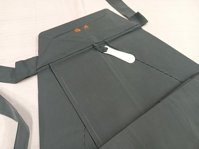 平和屋着物●男性　馬乗り袴　縞　正絹　逸品　AABE0781ph
