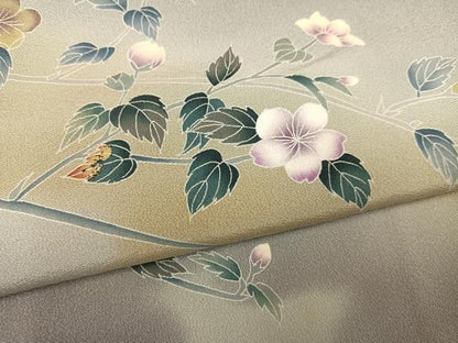 平和屋着物●訪問着　友禅　作家物　枝花文　暈し染め　正絹　逸品　AABE0791ph