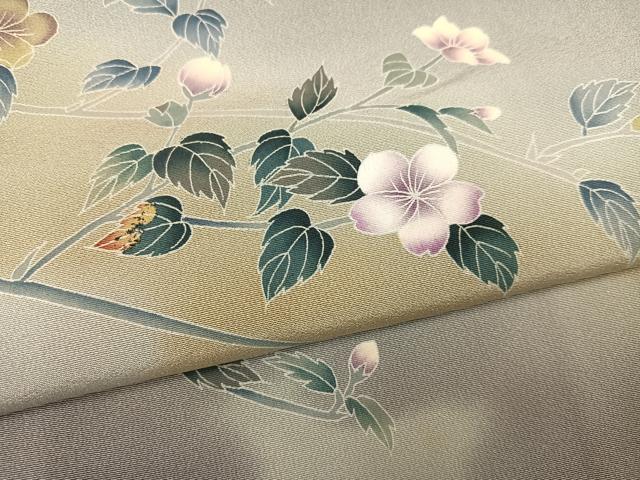 平和屋着物●訪問着　友禅　作家物　枝花文　暈し染め　正絹　逸品　AABE0791ph