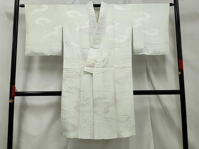 平和屋着物●振袖用長襦袢　袷　雲取り飛鶴地紋　暈し染め　正絹　逸品　CABB4866vp 平和屋着物□長襦袢 袷 雲取り飛鶴地紋 暈し染め 正絹 逸品