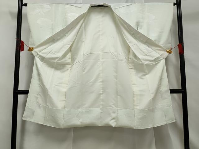 平和屋着物□長襦袢 袷 雲取り飛鶴地紋 暈し染め 正絹 逸品