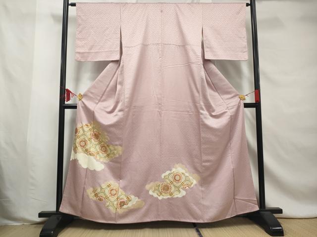 平和屋着物■豪華色留袖 駒刺繍 雲取り吉祥花文 金彩 正絹 逸品 AABE0859gw