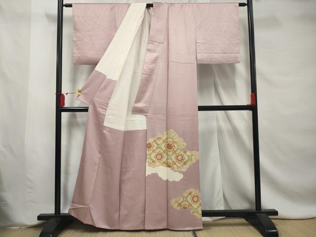 平和屋着物■豪華色留袖 駒刺繍 雲取り吉祥花文 金彩 正絹 逸品 AABE0859gw