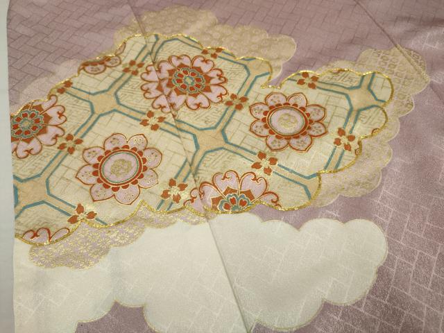平和屋着物■豪華色留袖 駒刺繍 雲取り吉祥花文 金彩 正絹 逸品 AABE0859gw