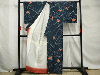 平和屋着物■上質な小紋　草花文　正絹　逸品　AABE0881gw