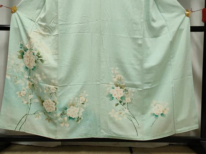 平和屋着物■訪問着　草花文　暈し染め　やまと誂製　正絹　逸品　AABE0896gw