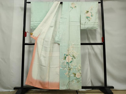 平和屋着物■訪問着　草花文　暈し染め　やまと誂製　正絹　逸品　AABE0896gw