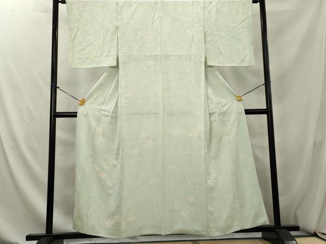 平和屋着物■上質な小紋 絞り 流水花文 金糸 正絹 逸品 AABE0970tn