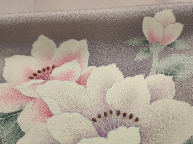 平和屋着物■訪問着 草花文 暈し染め 金彩 正絹 逸品 AABE0975tn