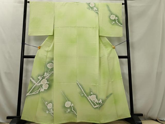 平和屋着物■訪問着 枝梅文 暈し染め 金銀彩 正絹 逸品 AABE0978tn