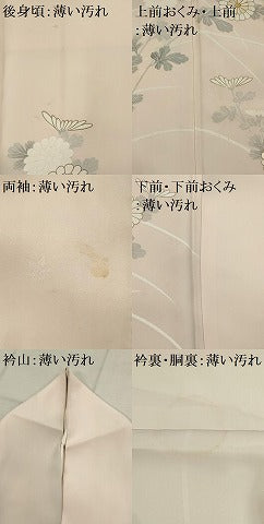平和屋着物■訪問着 刺繍 草花文 金糸 正絹 逸品 AABE0987tn