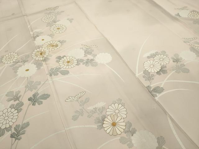 平和屋着物■訪問着 刺繍 草花文 金糸 正絹 逸品 AABE0987tn