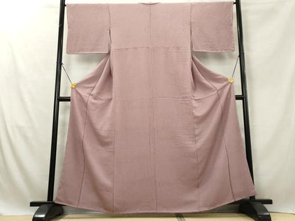 平和屋着物■上質な色無地 霞地紋 濃色 正絹 逸品 未使用 AABE0995tn