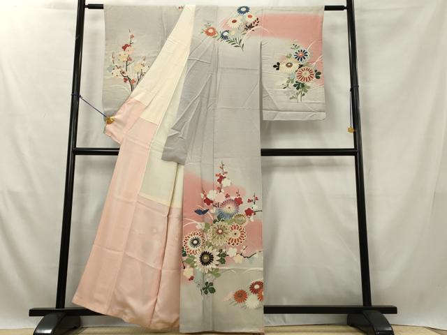 平和屋着物■訪問着 草花文 金彩 正絹 逸品 AABE0996tn
