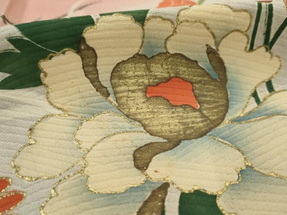平和屋着物■訪問着 草花文 金彩 正絹 逸品 AABE0996tn