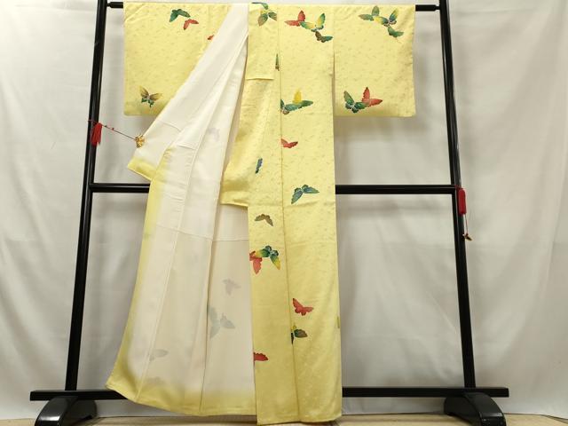 平和屋着物■上質な小紋 舞蝶文 暈し染め 正絹 逸品 AABE1000tn
