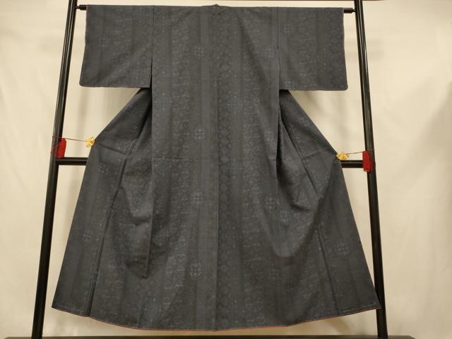 平和屋着物■上質な紬　60亀甲　正倉院花文　正絹　逸品　AABE1073fw