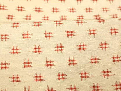 平和屋着物■上質な紬　井桁絣　正絹　逸品　AABE1089fw