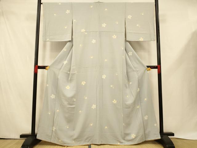 平和屋着物■上質な小紋　草花文　正絹　逸品　AABE1133fw
