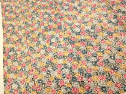 平和屋着物■上質な小紋　舞花文　正絹　逸品　AABE1134fw