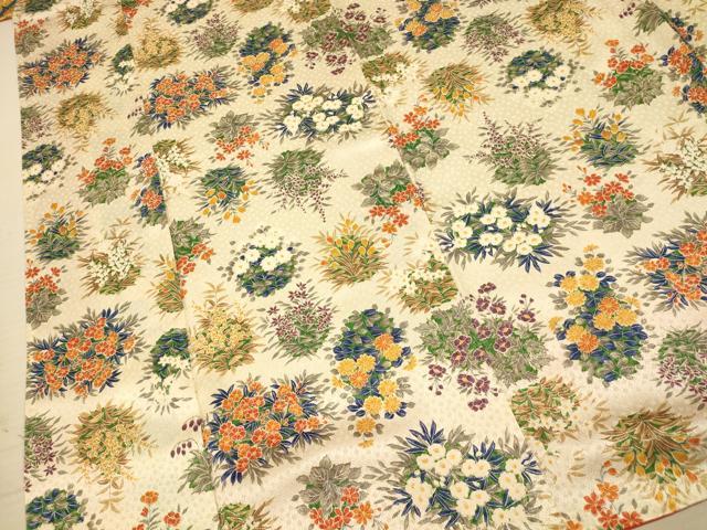 平和屋着物■上質な小紋　草花丸文　正絹　逸品　AABE1151fw