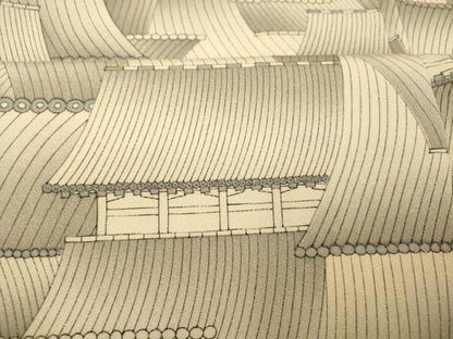 平和屋着物■上質な小紋　風景文　暈し染め　正絹　逸品　AABE1152fw