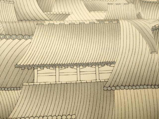 平和屋着物■上質な小紋　風景文　暈し染め　正絹　逸品　AABE1152fw