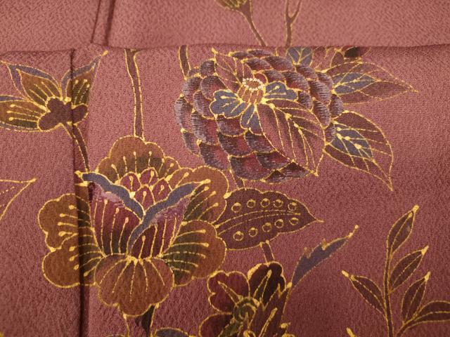 ［3910］色留袖 美品 中国三大刺繍 相良刺繍 一つ紋 五三桐 正絹 着物 袷 3910］色留袖 美品 中国三大刺繍 相良刺繍 一つ紋 五三桐 正絹 着物 袷