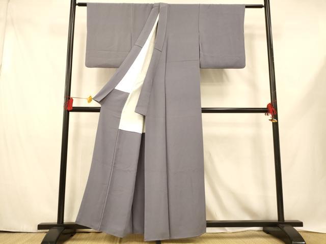 平和屋着物□上質な色無地 薄鼠色 正絹 逸品 AABE1157fw