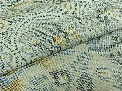 平和屋着物▽上質な紬 単衣 花鳥文 正絹 逸品 AABE1162jh