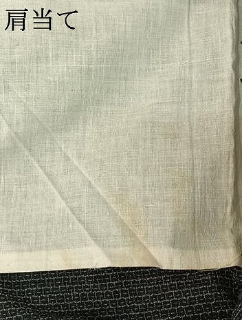平和屋着物▽男性 紬 単衣 80亀甲 総詰め 黒地 正絹 逸品 AABE1185jh