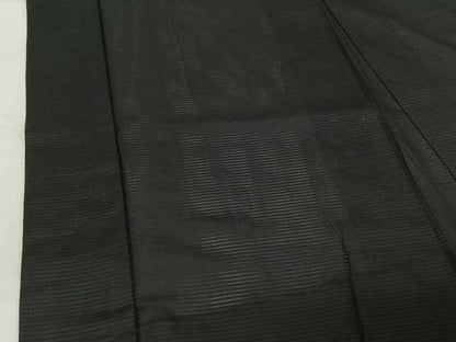 平和屋着物▽男性 羽織 スリーシーズン 春夏秋 塵除け 暗黒色 黒地 正絹 逸品 AABE1188jh