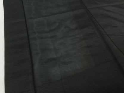 平和屋着物▽男性 羽織 スリーシーズン 春夏秋 塵除け 暗黒色 黒地 正絹 逸品 AABE1189jh
