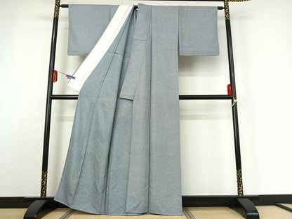 平和屋着物▽江戸小紋 単衣 鮫小紋柄 正絹 逸品 AABE1190jh
