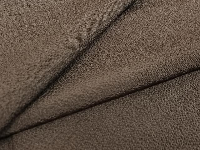 平和屋着物▽上質な色無地　単衣　葡萄鼠色　鬼しぼ縮緬　正絹　逸品　AABE1192jh 平和屋着物▽上質な色無地 単衣 葡萄鼠色 鬼しぼ縮緬