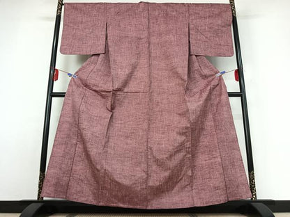 平和屋着物▽上質な紬　単衣　霞文　正絹　逸品　AABE1193jh