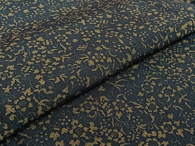 平和屋着物▽上質な小紋　単衣　花唐草文　正絹　逸品　AABE1195jh