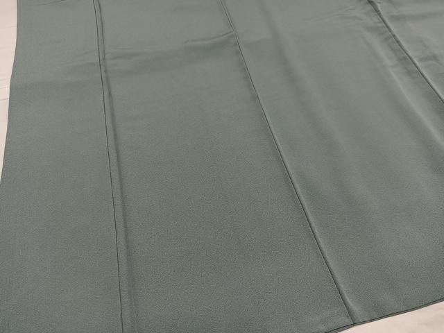 平和屋着物●上質な色無地 利休鼠色 正絹 逸品 AABE1203ph