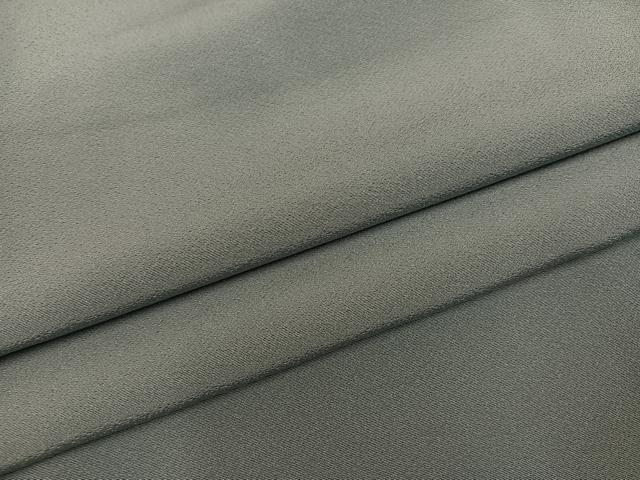平和屋着物●上質な色無地 利休鼠色 正絹 逸品 AABE1203ph