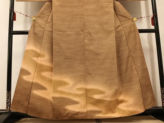 平和屋着物●訪問着　紬地　霞文　正絹　逸品　AABE1209ph