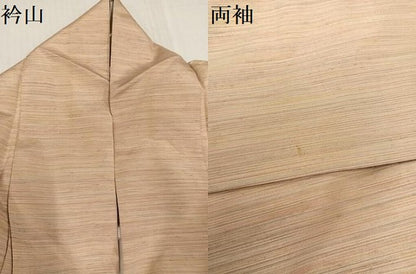 平和屋着物●訪問着　紬地　草花文　金銀彩　正絹　逸品　AABE1213ph