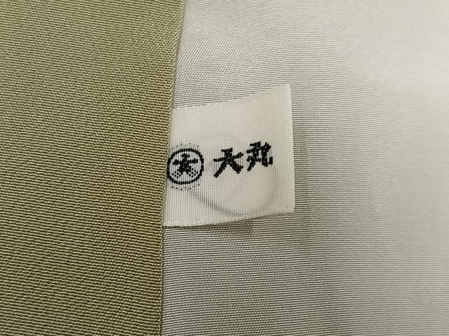 平和屋着物●上質な色無地　舞葉地紋　利休茶色　正絹　逸品　未使用　AABE1215ph