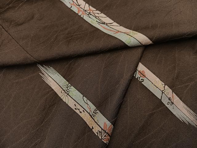 平和屋着物●上質な小紋 草花文 正絹 逸品 AABE1221ph