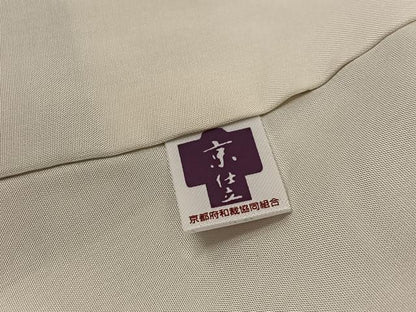 平和屋着物●上質な小紋 草花文 正絹 逸品 AABE1221ph