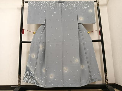 平和屋着物●訪問着 舞桜文 暈し染め 金銀彩 正絹 逸品 AABE1223ph