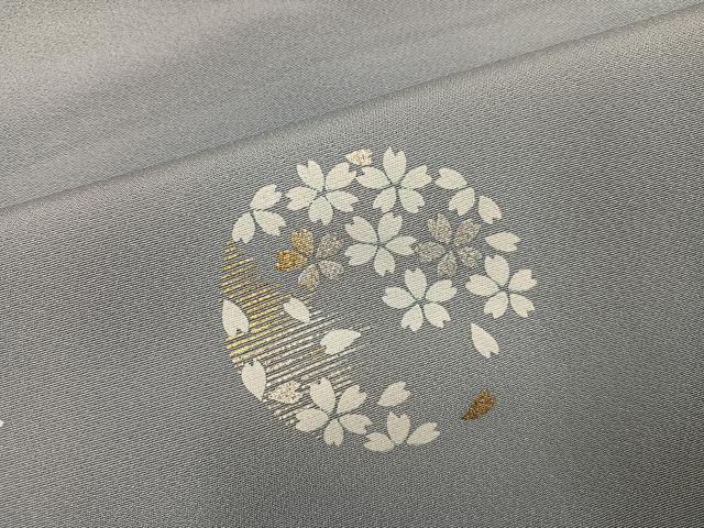 平和屋着物●訪問着 舞桜文 暈し染め 金銀彩 正絹 逸品 AABE1223ph