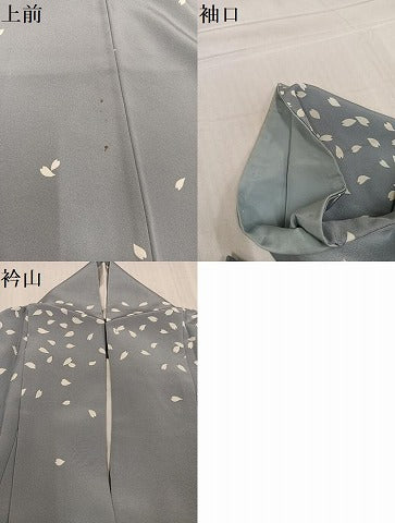 平和屋着物●訪問着 舞桜文 暈し染め 金銀彩 正絹 逸品 AABE1223ph