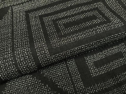 平和屋着物●結城紬　80亀甲　幾何学文様　正絹　逸品　AABE1230ph