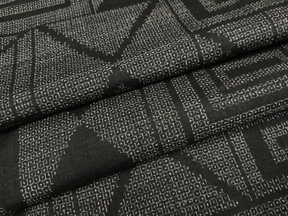 平和屋着物●結城紬　80亀甲　幾何学文様　正絹　逸品　AABE1230ph